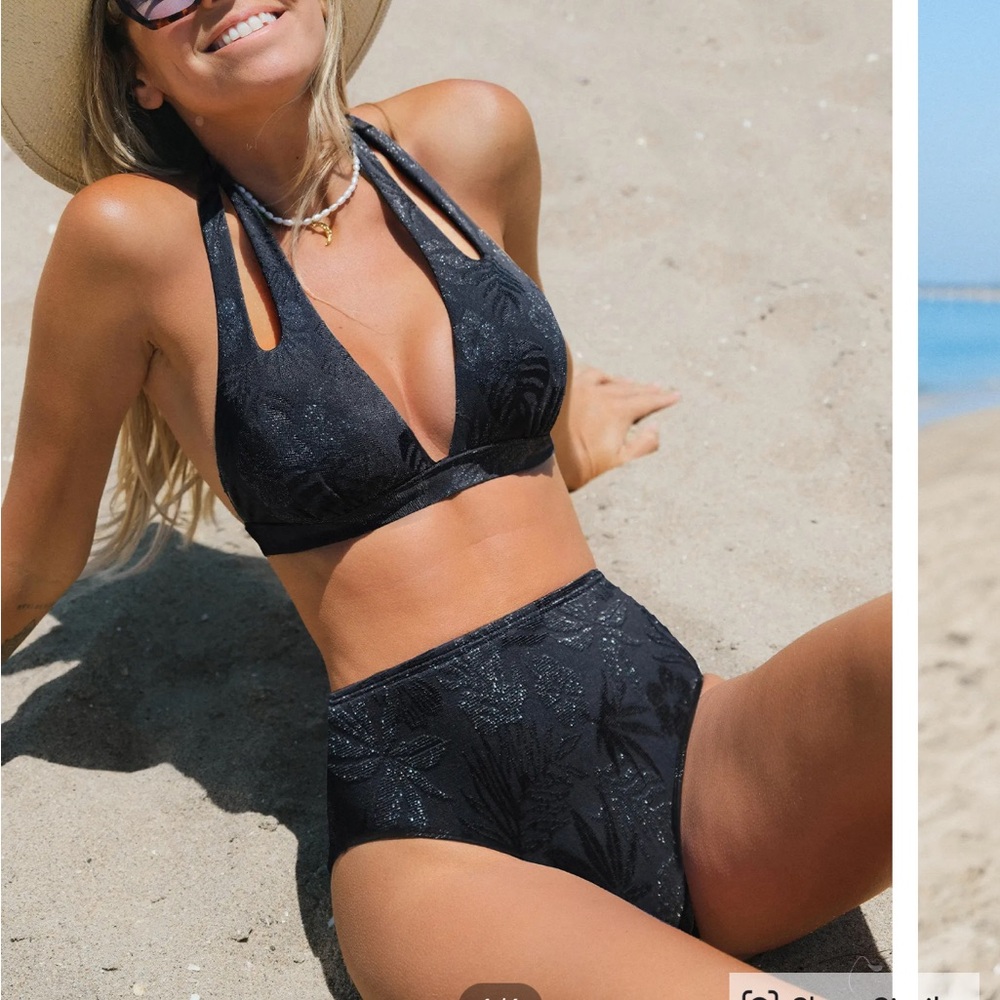 CUPSHE dark navy bikini